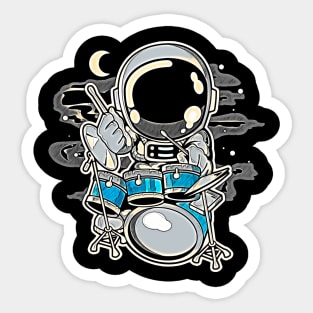 Astronaut Drummer • Funny And Cool Sci-Fi Cartoon Drawing Design Great For Anyone That Loves Astronomy Art Sticker